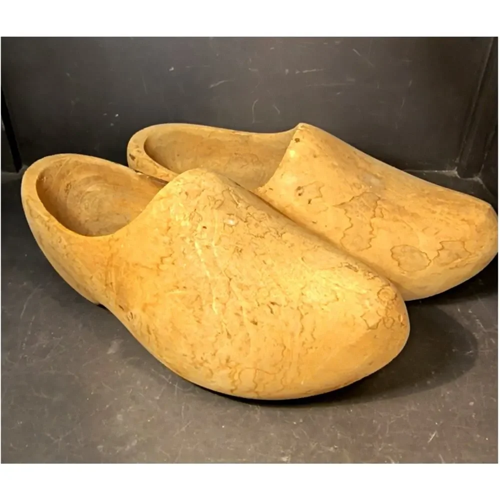 1831.  Large Vintage Wooden Dutch Shoes